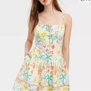 Roller Rabbit White Tropical Print Sundress